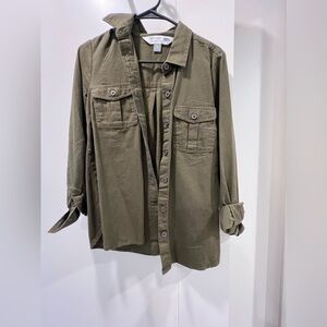 Old Navy Army Green Button Down Shirt